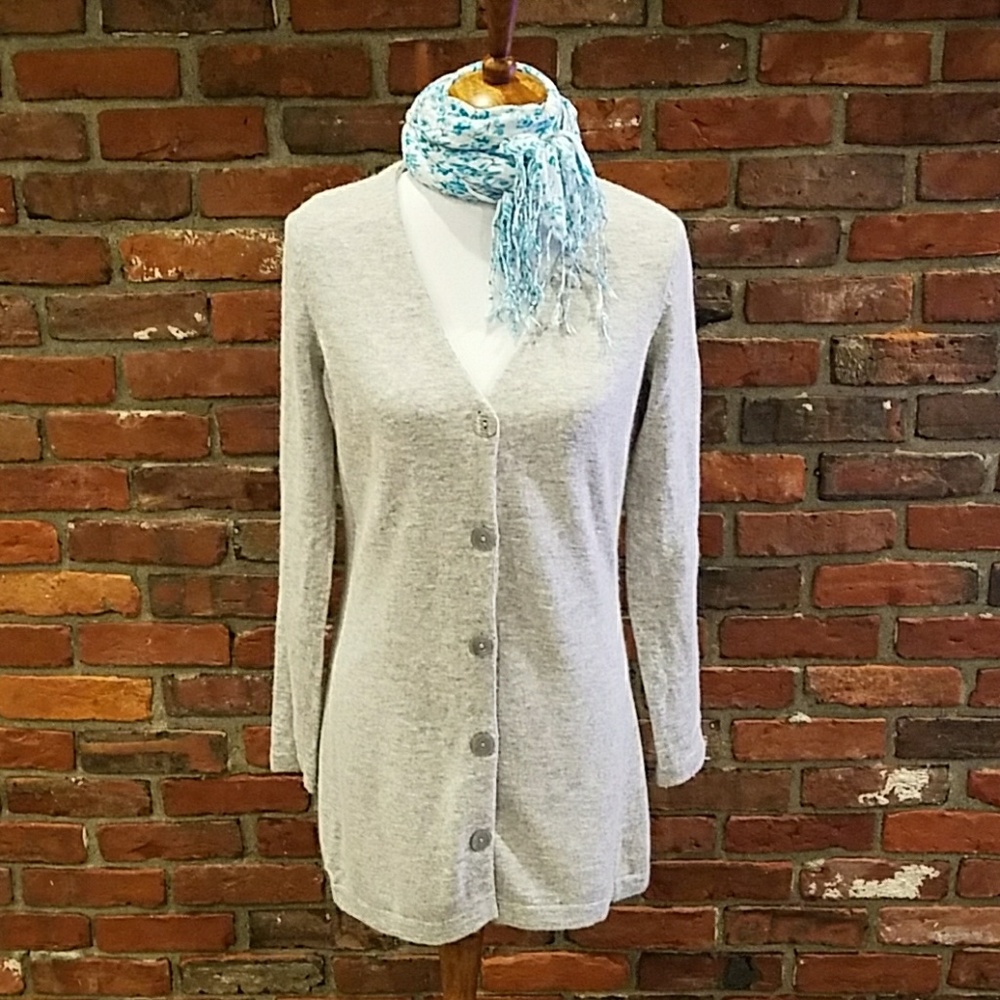 Grey Cardigan Sweater